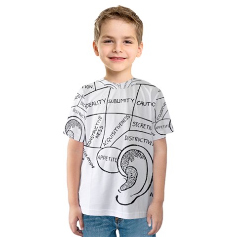 Brain Chart Diagram Face Fringe Kids  Sport Mesh Tee by Nexatart