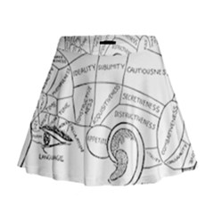 Brain Chart Diagram Face Fringe Mini Flare Skirt by Nexatart