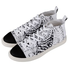 Animal Bird Forest Nature Owl Men s Mid-top Canvas Sneakers