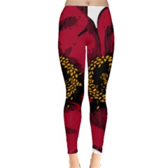 Floral Flower Petal Plant Leggings  by Nexatart