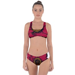 Floral Flower Petal Plant Criss Cross Bikini Set by Nexatart