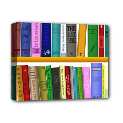 Shelf Books Library Reading Deluxe Canvas 14  X 11  by Nexatart
