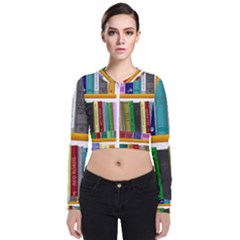 Shelf Books Library Reading Bomber Jacket