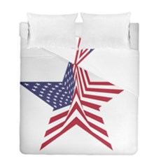 A Star With An American Flag Pattern Duvet Cover Double Side (full/ Double Size)