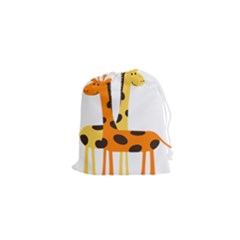 Giraffe Africa Safari Wildlife Drawstring Pouches (xs)  by Nexatart