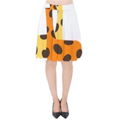 Giraffe Africa Safari Wildlife Velvet High Waist Skirt by Nexatart