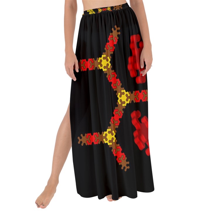 Algorithmic Drawings Maxi Chiffon Tie-Up Sarong