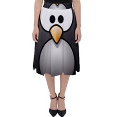 Penguin Birds Aquatic Flightless Folding Skater Skirt