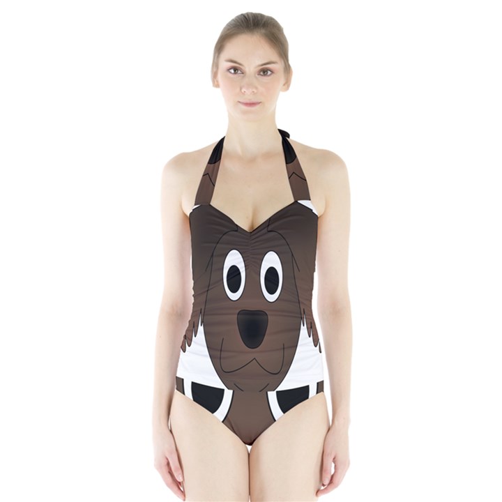 Dog Pup Animal Canine Brown Pet Halter Swimsuit