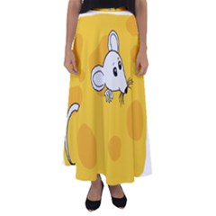 Rat Mouse Cheese Animal Mammal Flared Maxi Skirt