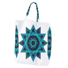 Transparent Triangles Giant Grocery Zipper Tote