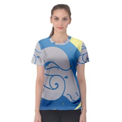 Ram Zodiac Sign Zodiac Moon Star Women s Sport Mesh Tee