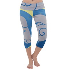 Ram Zodiac Sign Zodiac Moon Star Capri Yoga Leggings