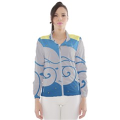 Ram Zodiac Sign Zodiac Moon Star Wind Breaker (Women)