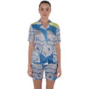 Ram Zodiac Sign Zodiac Moon Star Satin Short Sleeve Pyjamas Set View1