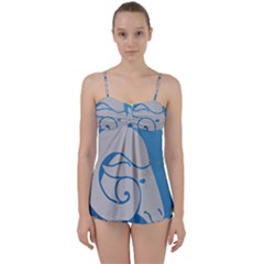 Ram Zodiac Sign Zodiac Moon Star Babydoll Tankini Set