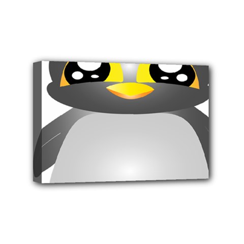 Cute Penguin Animal Mini Canvas 6  X 4  by Nexatart
