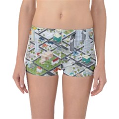 Simple Map Of The City Boyleg Bikini Bottoms by Nexatart