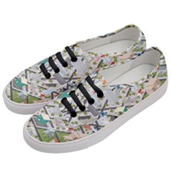 Simple Map Of The City Women s Classic Low Top Sneakers