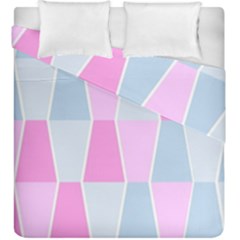 Geometric Pattern Design Pastels Duvet Cover Double Side (king Size) by Nexatart