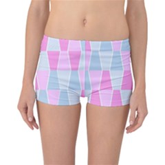 Geometric Pattern Design Pastels Reversible Boyleg Bikini Bottoms