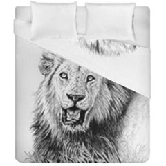 Lion Wildlife Art And Illustration Pencil Duvet Cover Double Side (california King Size)