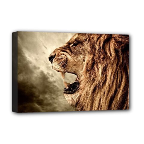 Roaring Lion Deluxe Canvas 18  X 12   by Nexatart