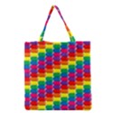 Rainbow 3d Cubes Red Orange Grocery Tote Bag View2