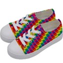 Rainbow 3d Cubes Red Orange Kids  Low Top Canvas Sneakers View2