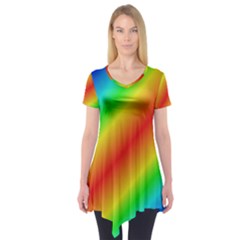 Background Diagonal Refraction Short Sleeve Tunic  by Nexatart