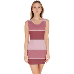 Striped Shapes Wide Stripes Horizontal Geometric Bodycon Dress