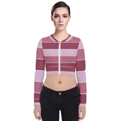 Striped Shapes Wide Stripes Horizontal Geometric Bomber Jacket