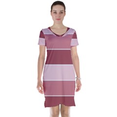 Striped Shapes Wide Stripes Horizontal Geometric Short Sleeve Nightdress by Nexatart