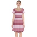 Striped Shapes Wide Stripes Horizontal Geometric Short Sleeve Bardot Dress View1