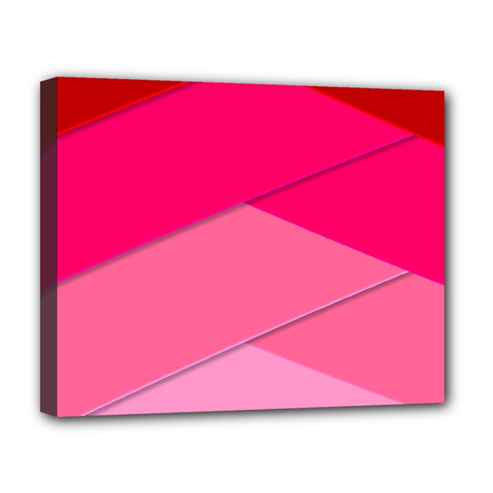 Geometric Shapes Magenta Pink Rose Deluxe Canvas 20  x 16  