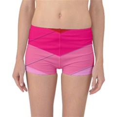 Geometric Shapes Magenta Pink Rose Reversible Boyleg Bikini Bottoms