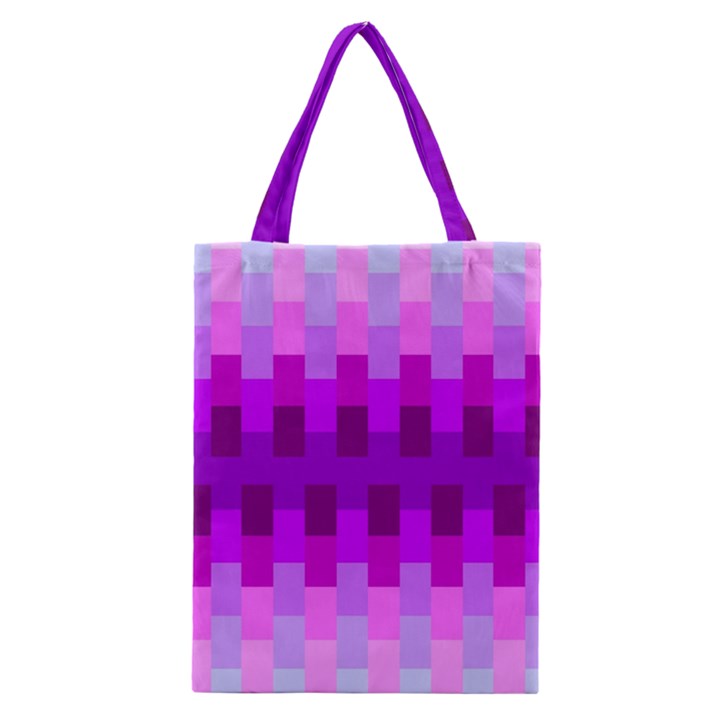 Geometric Cubes Pink Purple Blue Classic Tote Bag