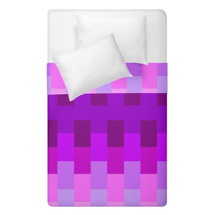Geometric Cubes Pink Purple Blue Duvet Cover Double Side (Single Size)