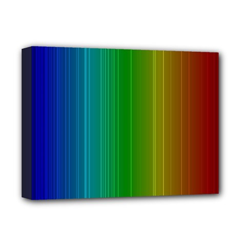 Spectrum Colours Colors Rainbow Deluxe Canvas 16  X 12   by Nexatart