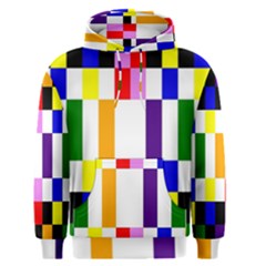 Rainbow Color Blocks Red Orange Men s Pullover Hoodie by Nexatart