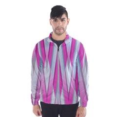 Geometric 3d Design Pattern Pink Wind Breaker (men) by Nexatart