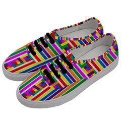 Rainbow Geometric Design Spectrum Men s Classic Low Top Sneakers by Nexatart