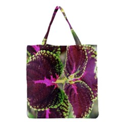 Plant Purple Green Leaves Garden Grocery Tote Bag by Nexatart