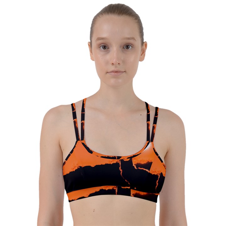 Sunset Cat Shadows Silhouettes Line Them Up Sports Bra