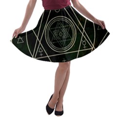 Cult Of Occult Death Detal Hardcore Heavy A-line Skater Skirt by Sapixe