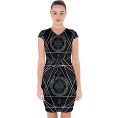 Cult Of Occult Death Detal Hardcore Heavy Capsleeve Drawstring Dress  by Sapixe