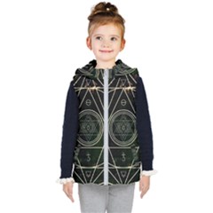 Cult Of Occult Death Detal Hardcore Heavy Kid s Hooded Puffer Vest by Sapixe