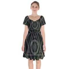 Cult Of Occult Death Detal Hardcore Heavy Short Sleeve Bardot Dress