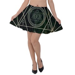 Cult Of Occult Death Detal Hardcore Heavy Velvet Skater Skirt by Sapixe