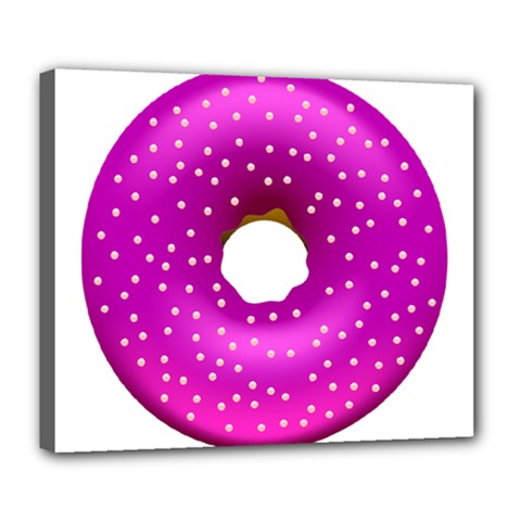 Donut Transparent Clip Art Deluxe Canvas 24  X 20  